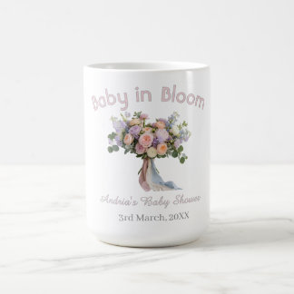 フラワーブーケ レトロ ピンク ベビーシャワー baby+in+bloom コーヒーマグカップ