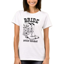 フラワーブーツ ブライド 婚約 Tシャツ