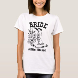 フラワーブーツ ブライド 婚約 Tシャツ