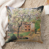 フラワープラムの木、エラグニーカミーユピサロ クッション (ブランケット)