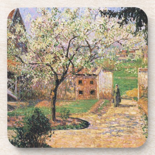 フラワープラムの木、エラグニーカミーユピサロ コースター (正面)