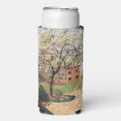 フラワープラムの木、エラグニーカミーユピサロ スリム缶クーラー (Seltzer正面)