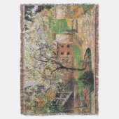 フラワープラムの木、エラグニーカミーユピサロ スローブランケット (正面縦)