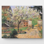 フラワープラムの木、エラグニーカミーユピサロ フォトプラーク (正面)