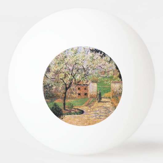 フラワープラムの木、エラグニーカミーユピサロ 卓球ボール (正面)