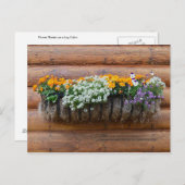 フラワープランターログキャビン ポストカード (正面/裏面)