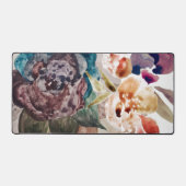 フラワープリンセス赤面ピンクパステルウォーターカラー デスクマット (正面)