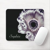 フラワープリントカスタマイズ可能な名前マウスパッド マウスパッド (マウス)