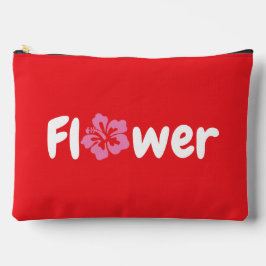 フラワープリントカットソーバッグ アクセサリーポーチ