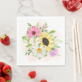 フラワープリント紙ナプキンス スタンダードランチョンナプキン (インサイチュ)