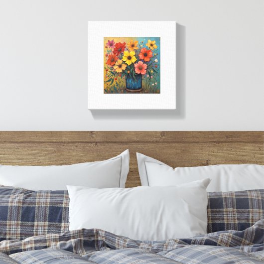 フラワープリント キャンバスプリント (インサイチュ (寝室))