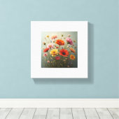 フラワープリント キャンバスプリント (インサイチュ (ウッドフロア))