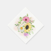 フラワープリント スタンダードカクテルナプキン (角)