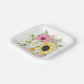 フラワープリント ペーパープレート (傾斜あり)