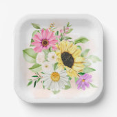 フラワープリント ペーパープレート (正面)