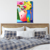 フラワープレミアムキャンバスプリント（光沢） キャンバスプリント (インサイチュ (寝室))