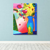 フラワープレミアムキャンバスプリント（光沢） キャンバスプリント (インサイチュ (ウッドフロア))