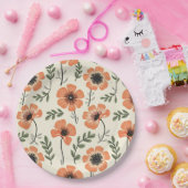 フラワープレート&ボウル ペーパープレート (パーティー)