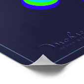 フラワープロペラ光学錯覚 ポスター (角)