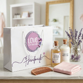 フラワーヘアアクセサリーブランドのブティック ラージペーパーバッグ