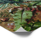 フラワーヘアアートフォレストヴィンテージ ポスター (角)