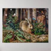 フラワーヘアアートフォレストヴィンテージ ポスター (正面)