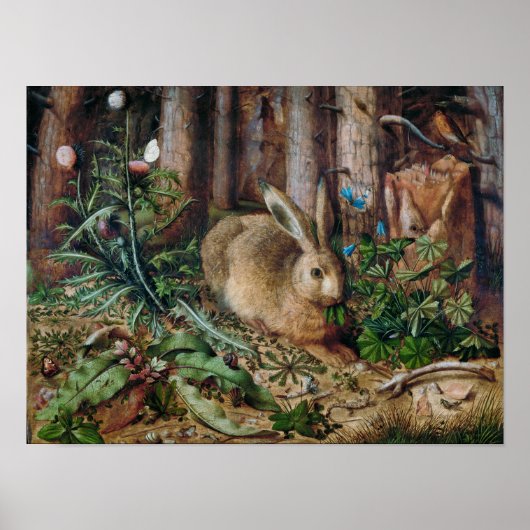 フラワーヘアアートフォレストヴィンテージ ポスター (正面)