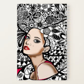 フラワーヘアレディーノート ノートブック (裏面)