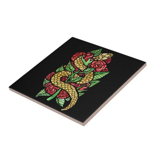 フラワーヘビ タイル (側面)