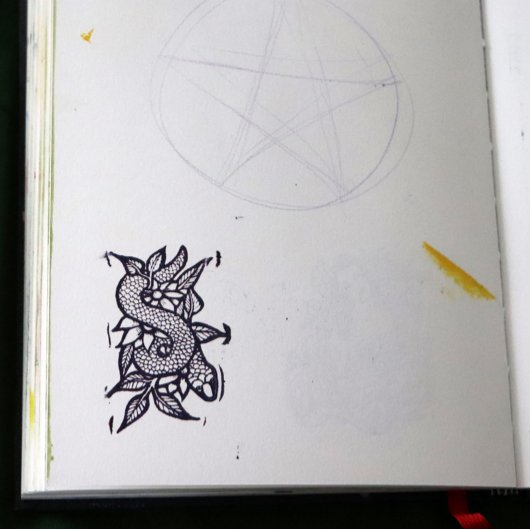 フラワーヘビ ラバースタンプ