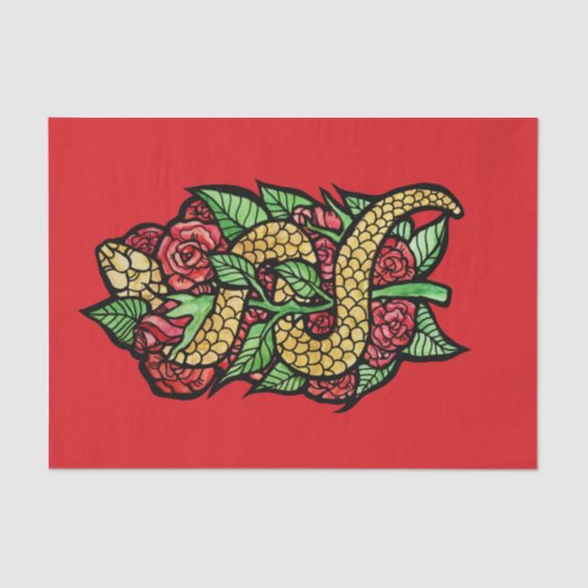 フラワーヘビ 薄葉紙 (正面)