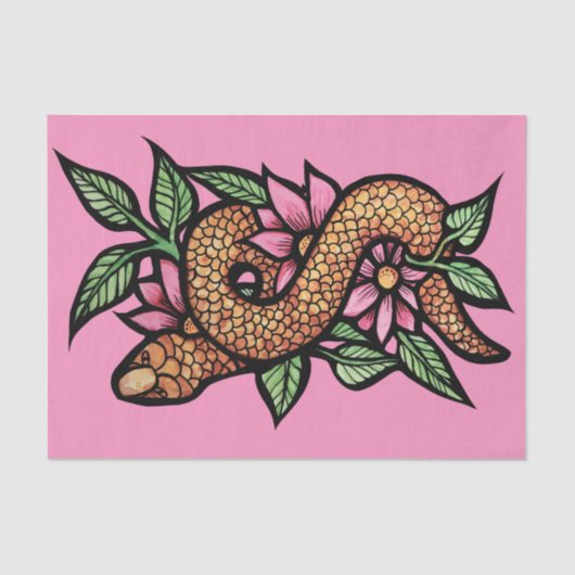 フラワーヘビ 薄葉紙 (正面)