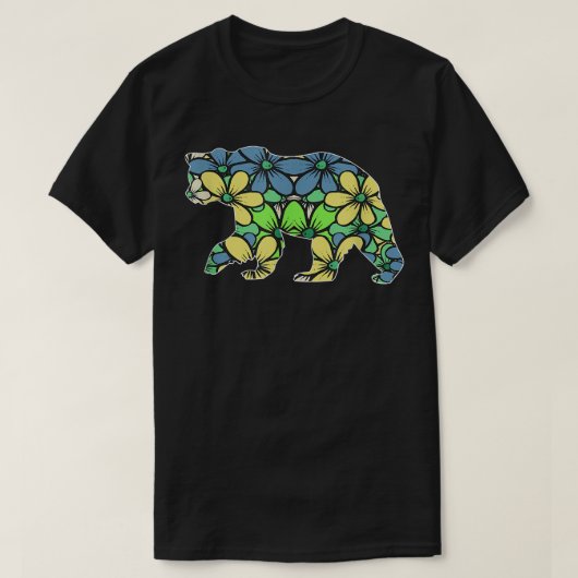 フラワーベア Tシャツ (デザイン正面)