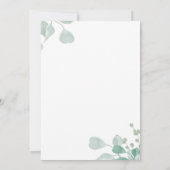 フラワーベイビーガールシャワー 招待状 (裏面)