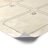 フラワーベイビーシャワーバースデー予測カレンダー ポスター (角)