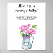 フラワーベイビーシャワー ママのお腹はどれくらい？ゲーム ポスター (正面)