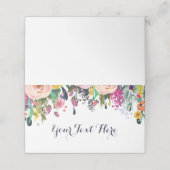 フラワーベカラフルビーシャワーテントカード プレイスカード (外部開封)