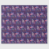 フラワーベクトル引用文 ラッピングペーパー (フラット)