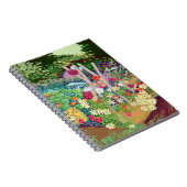 フラワーベッドズコテージガーデンアートプリント ノートブック (右側)
