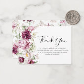 フラワーベビーシャワーサンキューカード ノートカード (正面/裏面インサイチュ)