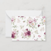 フラワーベビーシャワーサンキューカード ノートカード (裏面)