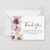 フラワーベビーシャワーサンキューカード ノートカード (正面)