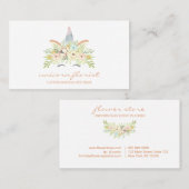 フラワーベビーシャワーブティックユニコーン 名刺 (正面/裏面)