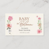 フラワーベビーシャワー予約リクエストベビーin開花 エンクロージャーカード (裏面)
