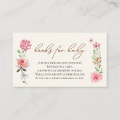 フラワーベビーシャワー予約リクエストベビーin開花 エンクロージャーカード (正面)