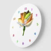 フラワーベビー ラージ壁時計 (傾斜)