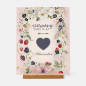 フラワーベリーのデザイン Ceremony This Way アクリルサイン (正面)