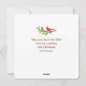 フラワーベリージョイフラットホリデーカード シーズンカード (裏面)