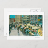 フラワーベンダー通りの表示 ポストカード (正面/裏面)