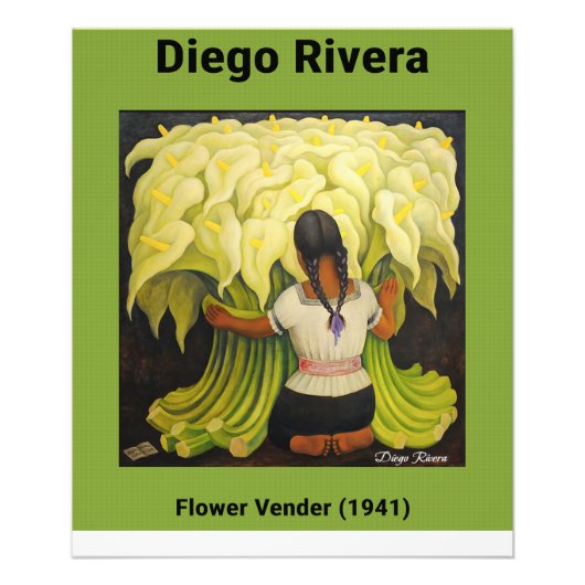 フラワーベンダー（1941年）by Diego Rivera フォトプリント (正面)
